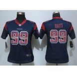 nike women nfl jerseys houston texans #99 watt blue[Strobe Limited]