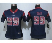 nike women nfl jerseys houston texans #99 watt blue[Strobe Limited]