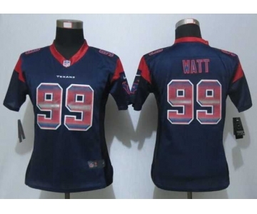 nike women nfl jerseys houston texans #99 watt blue[Strobe Limited]