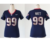 nike women nfl jerseys houston texans #99 watt blue[刺绣亮片]