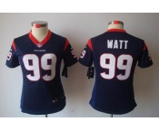 nike women nfl jerseys houston texans #99 watt blue[nike limited]