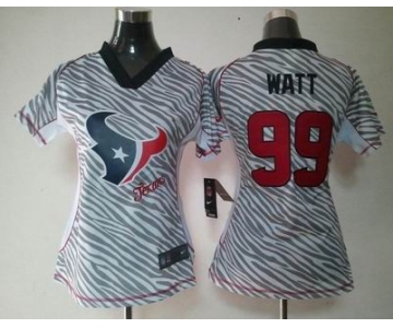 nike women nfl jerseys houston texans #99 watt [fem fan zebra]