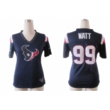 nike women nfl jerseys houston texans #99 watt field flirt fashion blue[nike 2012]