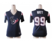 nike women nfl jerseys houston texans #99 watt field flirt fashion blue[nike 2012]