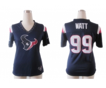 nike women nfl jerseys houston texans #99 watt field flirt fashion blue[nike 2012]