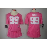 nike women nfl jerseys houston texans #99 watt pink[breast cancer awareness]