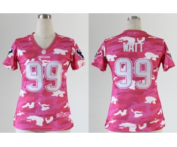 nike women nfl jerseys houston texans #99 watt pink[fashion camo]