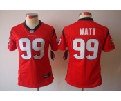 nike women nfl jerseys houston texans #99 watt red[nike limited]