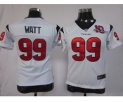 nike women nfl jerseys houston texans #99 watt white[10th patch][nike]