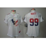 nike women nfl jerseys houston texans #99 watt white[2012 fem fan]