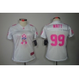 nike women nfl jerseys houston texans #99 watt white[breast cancer awareness fashion]