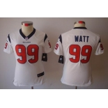 nike women nfl jerseys houston texans #99 watt white[nike limited]