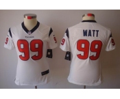 nike women nfl jerseys houston texans #99 watt white[nike limited]