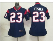 nike womens nfl houston texans #23 foster blue[nike]