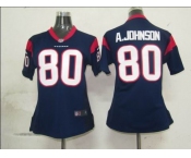 nike womens nfl houston texans #80 a.johnson blue[nike]