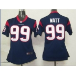 nike womens nfl houston texans #99 watt blue[nike]