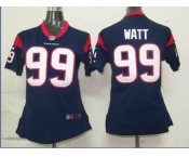 nike womens nfl houston texans #99 watt blue[nike]