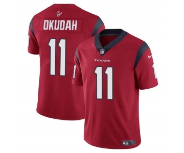 Youth Houston Texans #11 Jeff Okudah Red Vapor Untouchable Limited Football Stitched Jersey