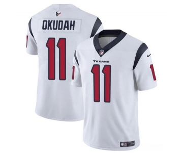 Youth Houston Texans #11 Jeff Okudah White Vapor Untouchable Limited Football Stitched Jersey