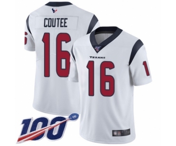 Youth Houston Texans #16 Keke Coutee White Vapor Untouchable Limited Player 100th Season Football Jersey