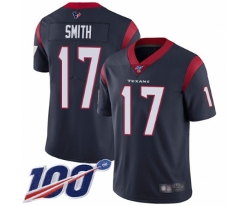 Youth Houston Texans #17 Vyncint Smith Navy Blue Team Color Vapor Untouchable Limited Player 100th Season Football Jersey