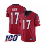 Youth Houston Texans #17 Vyncint Smith Red Alternate Vapor Untouchable Limited Player 100th Season Football Jersey