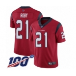 Youth Houston Texans #21 Bradley Roby Red Alternate Vapor Untouchable Limited Player 100th Season Football Jersey