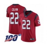 Youth Houston Texans #22 Aaron Colvin Red Alternate Vapor Untouchable Limited Player 100th Season Football Jersey