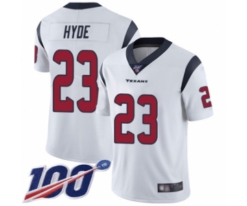 Youth Houston Texans #23 Carlos Hyde White Vapor Untouchable Limited Player 100th Season Football Jersey