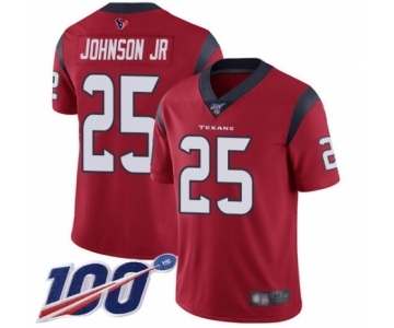 Youth Houston Texans #25 Duke Johnson Jr Red Alternate Vapor Untouchable Limited Player 100th Season Football Jersey