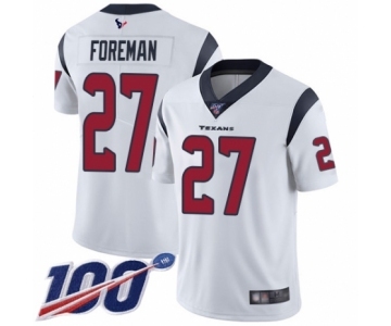 Youth Houston Texans #27 D'Onta Foreman White Vapor Untouchable Limited Player 100th Season Football Jersey