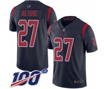 Youth Houston Texans #27 Jose Altuve Limited Navy Blue Rush Vapor Untouchable 100th Season Football Jersey