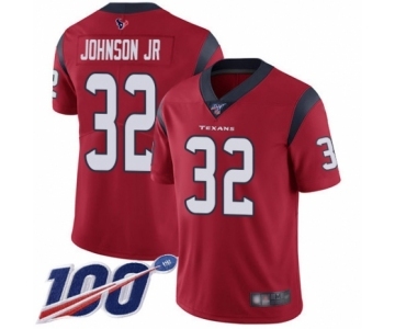 Youth Houston Texans #32 Lonnie Johnson Red Alternate Vapor Untouchable Limited Player 100th Season Football Jersey