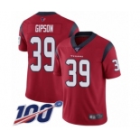 Youth Houston Texans #39 Tashaun Gipson Red Alternate Vapor Untouchable Limited Player 100th Season Football Jersey