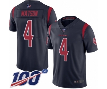 Youth Houston Texans #4 Deshaun Watson Limited Navy Blue Rush Vapor Untouchable 100th Season Football Jersey