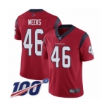 Youth Houston Texans #46 Jon Weeks Red Alternate Vapor Untouchable Limited Player 100th Season Football Jersey