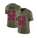 Youth Houston Texans #52 Barkevious Mingo Limited Olive 2017 Salute to Service Football Jersey