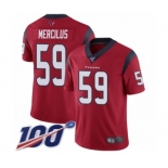 Youth Houston Texans #59 Whitney Mercilus Red Alternate Vapor Untouchable Limited Player 100th Season Football Jersey