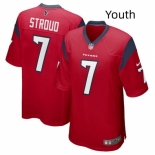 Youth Houston Texans #7 C J Stroud Red Stitched Game Jersey