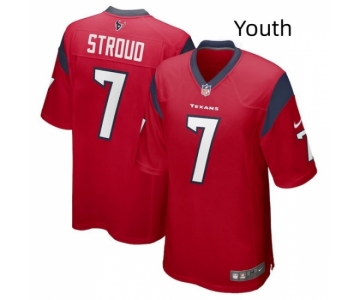 Youth Houston Texans #7 C J Stroud Red Stitched Game Jersey