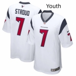 Youth Houston Texans #7 C J Stroud White Stitched Game Jersey