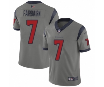 Youth Houston Texans #7 Ka'imi Fairbairn Limited Gray Inverted Legend Football Jersey