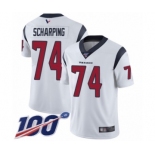 Youth Houston Texans #74 Max Scharping White Vapor Untouchable Limited Player 100th Season Football Jersey