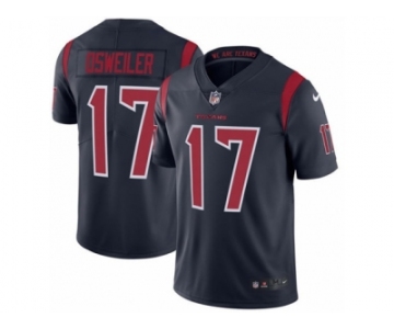 Youth Nike Houston Texans #17 Brock Osweiler Limited Navy Blue Rush NFL Jersey