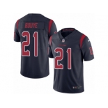 Youth Nike Houston Texans #21 A.J. Bouye Limited Navy Blue Rush NFL Jersey