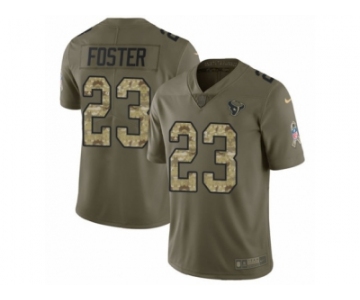 Youth Nike Houston Texans #23 Arian Foster Limited Olive Camo 2017 Salute to Service NFL Jersey