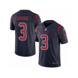 Youth Nike Houston Texans #3 Tom Savage Limited Navy Blue Rush NFL Jersey