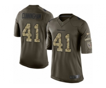 Youth Nike Houston Texans #41 Zach Cunningham Limited Green Salute to Service NFL Jersey