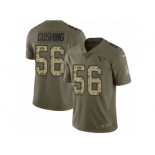 Youth Nike Houston Texans #56 Brian Cushing Limited Olive Camo 2017 Salute to Service NFL Jersey