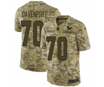 Youth Nike Houston Texans #70 Julien Davenport Limited Camo 2018 Salute to Service NFL Jersey